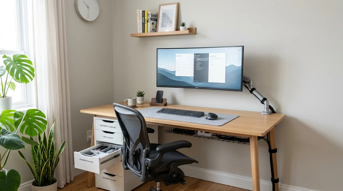 Reduce visual clutter on open surfaces inspiration for an organized home.